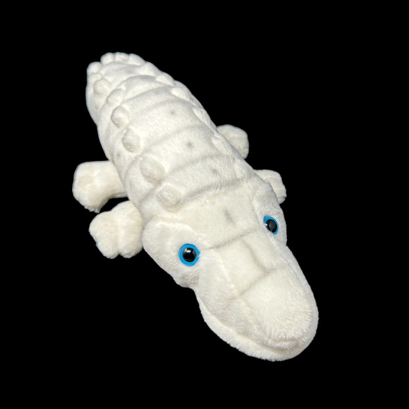 Classic Kidz ToysAlbino Crocodile Alligator Animal Plush White 11" Zoo Soft Baby - Picture 6 of 13